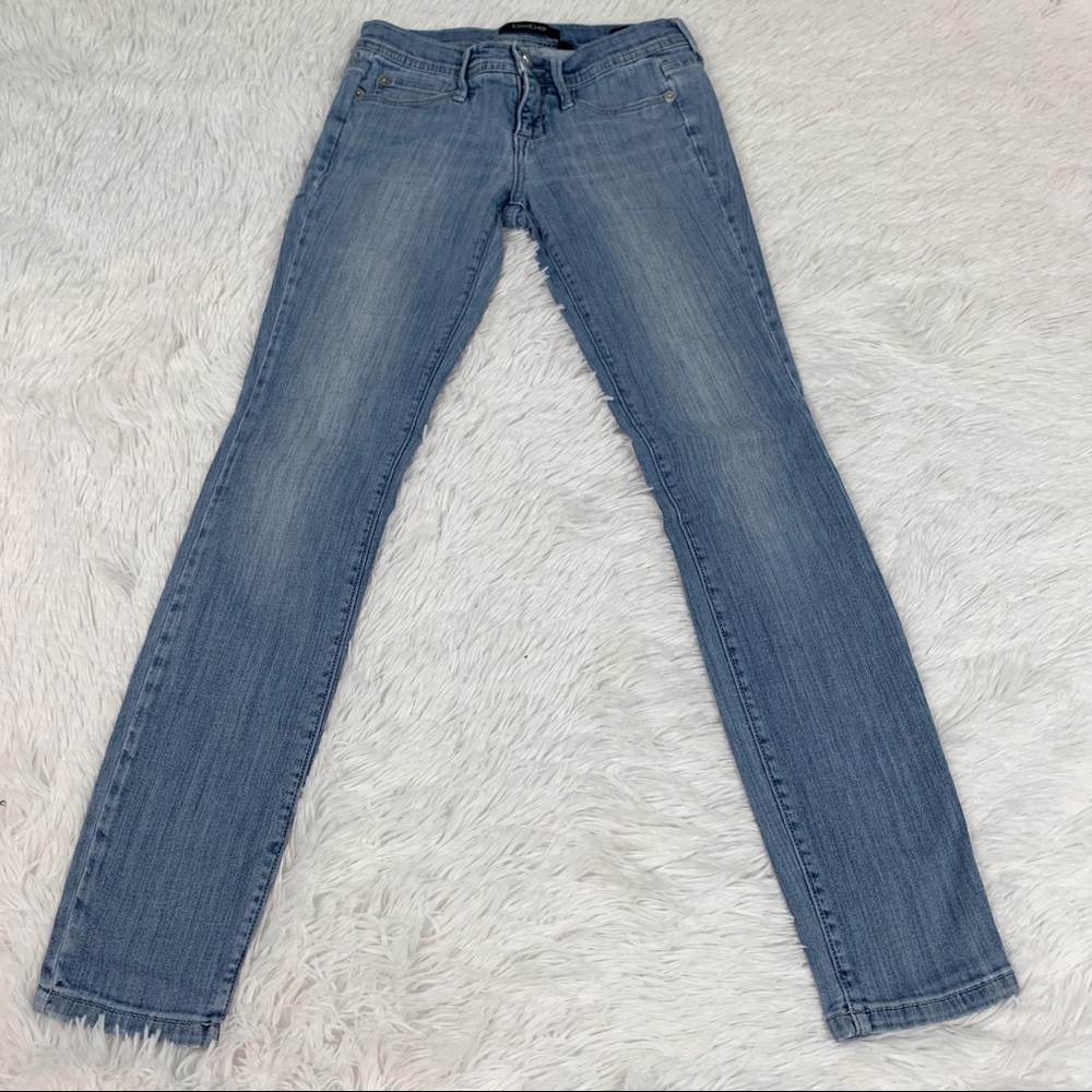 Bebe Quinn low rise skinny jeans blue